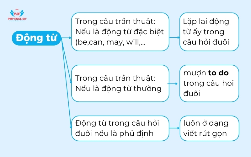 Động từ trong câu hỏi đuôi