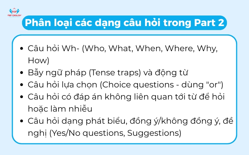 Phân loại các dạng câu hỏi khó trong Part 2 TOEIC